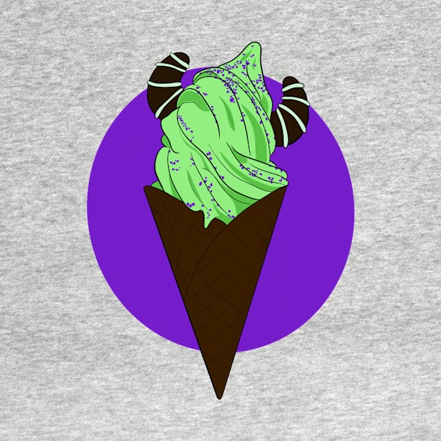 Maleficent Ice Cream Cone by JustGottaDraw